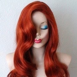 Copper Anime Human Hair Wigs