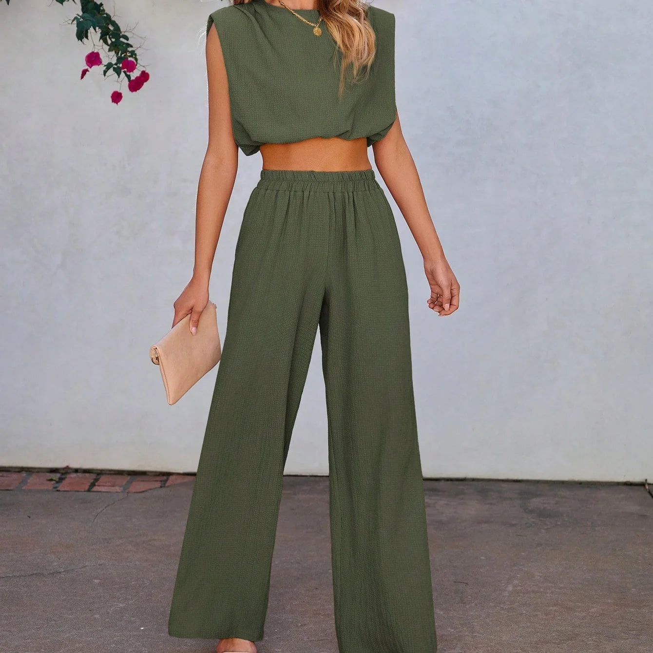 Solid Color Long Pants